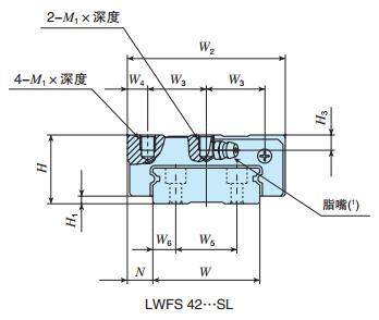 IKOLWFS42C2R480SLT2HS2直線導軌尺寸圖